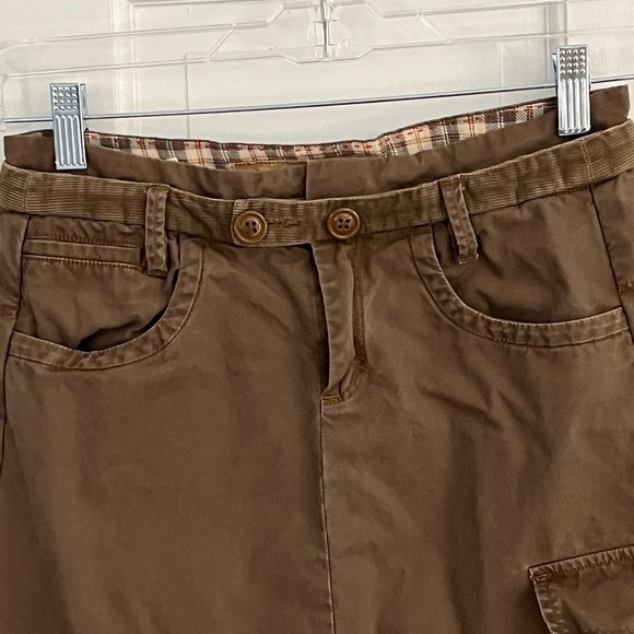 G1 Outdoor Goods Brown Khaki Utility Safari Skirt Size 0 Gorpcore Camping Cargo - Picture 2 of 11